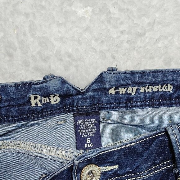 Rythm and Blues Women's Jeans Size 6 Reg Dark Wash 4 Way Stretch - Picture 3 of 9
